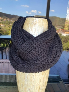 GL-0096A- Golão tricot de lã 2V, preta