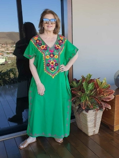 KA-0002 - Kaftan túnica longa, verde - 2371