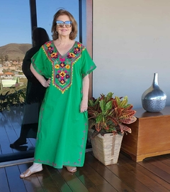 KA-0002 - Kaftan túnica longa, verde - 2371 - comprar online