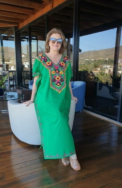 KA-0002 - Kaftan túnica longa, verde - 2371 - Kelch