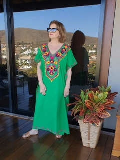 KA-0002 - Kaftan túnica longa, verde - 2371