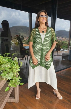 CS-0242C - Kimono em crochê cor verde - comprar online