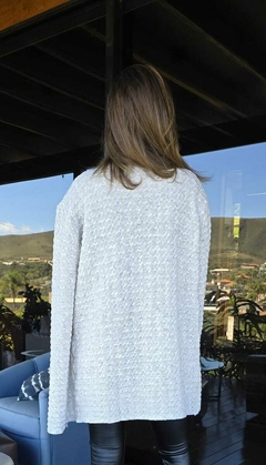 CS-0269- Pelerine/ capa de tricot trabalhado off-white - Kelch