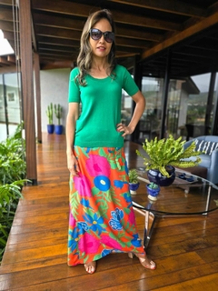 SA-0188- Saia envelope tropical em viscose - loja online