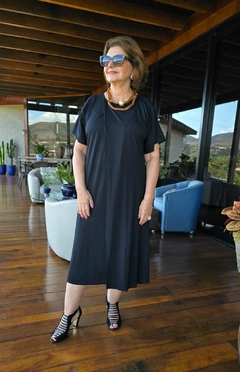 CJ-0137A- Conjunto Paloma - vestido e pantacourt preto - comprar online