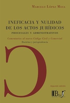 Ineficacia y nulidad de los actos jurídicos AUTOR: Lopez Mesa, Marcelo