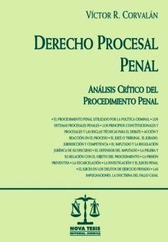 Derecho procesal penal. AUTOR: Corvalán, Víctor