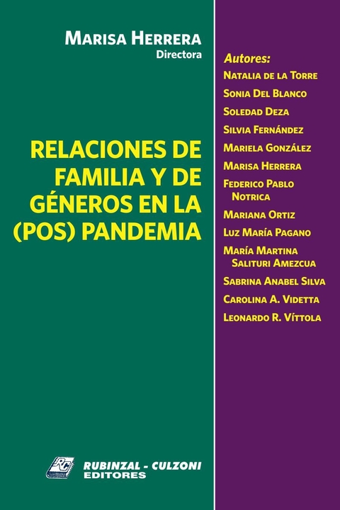 Relaciones de familia y de género en la pos pandemia. HERRERA, MARISA