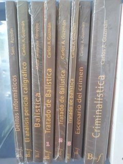 Serie Criminalística - Dirs. Carlos A. Guzmán / M. Fernanda Ferreyro 8 volúmenes - comprar online