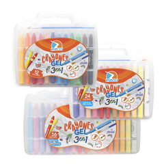 Crayones De Gel Ezco Acuarelables Retráctiles Valija X 12 en internet