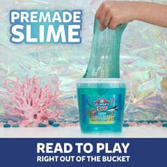 Kit Slime Elmers Pote 709 ml 4 Toppings Océano Mar Profundo - Regagift