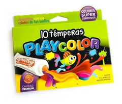 Tempera Escolar Playcolor X 10 Pomos Colores Surtidos