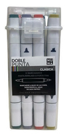 Marcadores Doble Punta Nuwa Touch Star Linea Clasica x12 colores