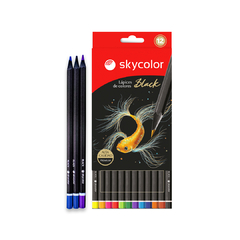 Lapices De Colores Skycolor Black Supersoft x12