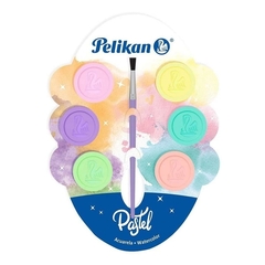 Acuarelas Pelikan Pastel x6 colores mas pincel