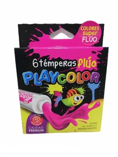 Temperas Fluo Playcolor x6 unidades