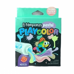 Témperas Playcolor Surtidas X 6 Colores Pasteles