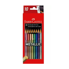 Lápices De Colores Metalizados Faber Castell x10