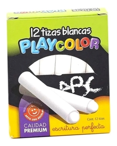 Tizas Blancas Playcolor Caja X 12 Unidades