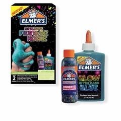 Kit Slime Elmers Fiesta De Noche Brilla Oscuridad Glow Dark