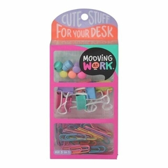 Kit Set Ideal Oficina Escritorio 3 En 1 Rosa Mooving