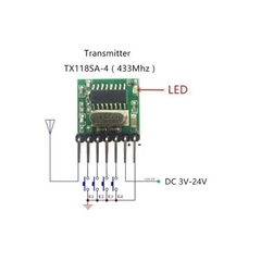 Modulo Transmissor E Receptor 433mhz 4 Canais - 1 Par na internet