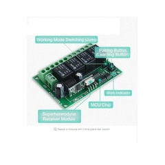 Placa Relé 12v 4 Canais Com Controle Remoto Rf 433 Mhz - loja online