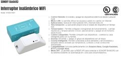 Interruptor inalambrico Wifi SONOFF Mod BASICR3 en internet