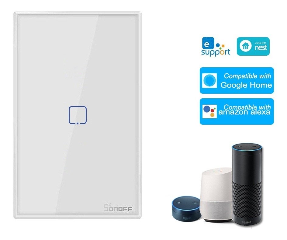 Botón Salida Pulsador Wifi + Rf Compatible Alexa Y Google
