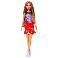 Barbie Fashionista 123 - Negra com trancas