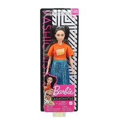 Barbie Fashionista 145 - Com saia azul brilhante - comprar online