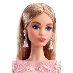 Blush Fringed Gown Barbie doll - Michigan Dolls