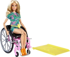 Barbie Fashionista 165 - Loira com cadeira de rodas