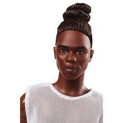 Barbie Looks Ken doll - Brunette with braids and bun ( negro )