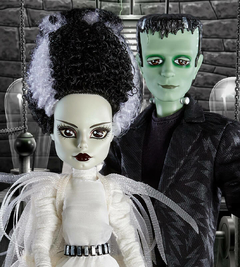 Frankenstein & Bride of Frankenstein Monster High Skullector Doll Set na internet