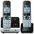 Telefone Sem Fio Com Base e Ramal Panasonic KX-TG6722 Preto/Prata