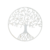 Mandala 30 cm arvore frutos vida mdf 3mm branco - comprar online