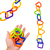 Brinquedo De Montar Interativo Plástico Argolas Infantil Coloridos Encaixar