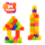 Brinquedo De Montar Interativo 64 peças Plástico Blocos Infantil Coloridos Hexagonais