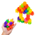 Brinquedo De Montar Interativo 64 peças Plástico Blocos Infantil Coloridos Hexagonais