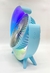 Ventilador De Mesa Com LED Portátil Silencioso Recarregável Azul