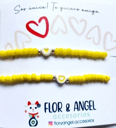 PULSERA AMISTAD CORAZON - tienda online