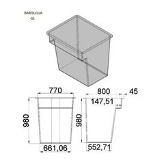 Barquilla para hidrogrúas (1 persona) con herrajes - MODELO B01 - FABAR ARGENTINA