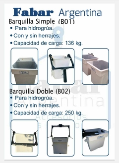 Imagen de Barquilla para hidrogrúas (1 persona) con herrajes - MODELO B01