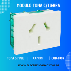 Modulo Toma Simple Cambre Combinado 6909