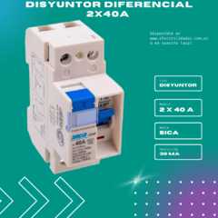 Disyuntor Diferencial Sica Bipolar 2x40 40a 30ma