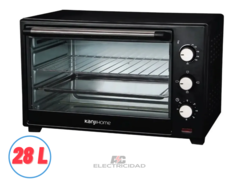 HORNO ELÉCTRICO KANJI-HOME ACERO NEGRO 28L - comprar online