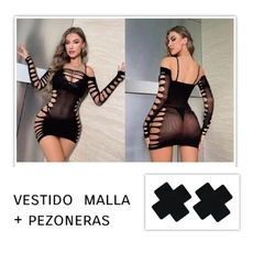 VESTIDO MALLA SEXY