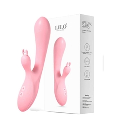 Dildo Vibrador Doble Lilo 16 Cm Insercion Con Estimulador De Clitoris