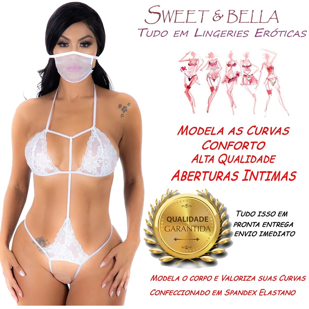 Conjunto lingerie feminina sensual mini fantasia doutora medica body